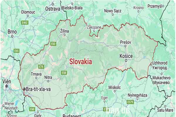 Bản đồ Slovakia