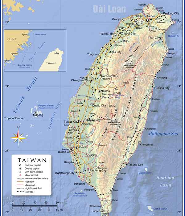 Bản đồ hành chính Đài Loan