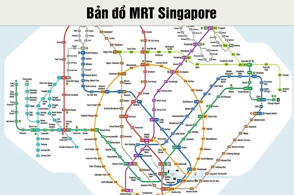 Bản đồ MRT Singapore Bản đồ MRT Singapore