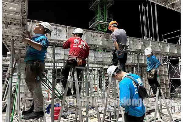 Đơn hàng xây dựng XKLD Đài Loan