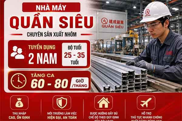 Đơn hàng nhà máy Quần Siêu cần tuyển 2 lao động nam
