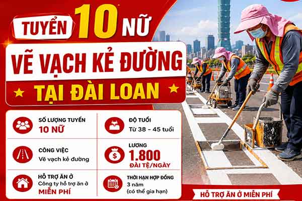 Đơn hàng vẽ vạch kẻ đường tại Đài Loan