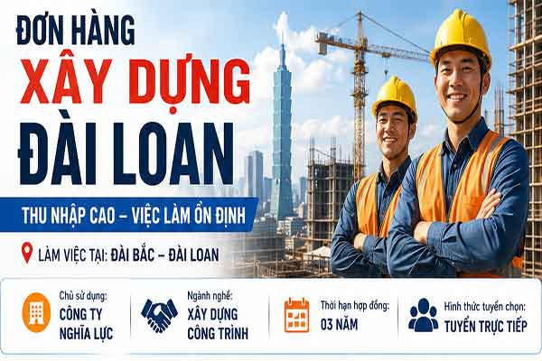 Đơn hàng xây dựng Đài Bắc