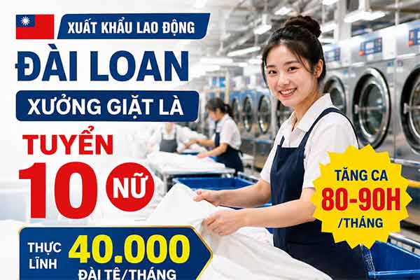 Tuyển lao động giặt là tại Đài Loan