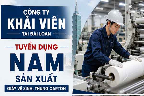 Đơn hàng Công ty Khải Viên Đài Loan tuyển lái xe nâng