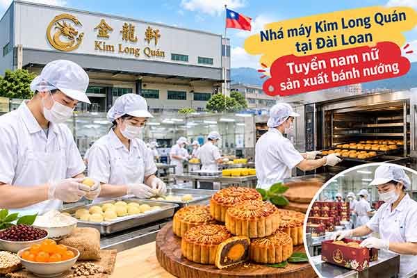Nhà máy Kim Long Quán tuyển 10 lao động sản xuất bánh nướng