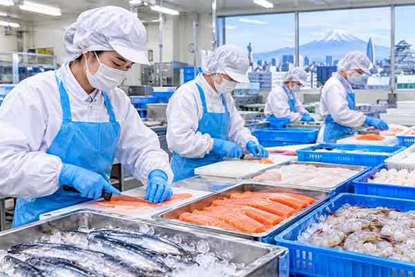 Đơn hàng chế biến thủy sản không gia nhiệt tại Osaka tuyển 12 Nữ