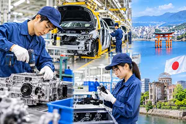 Đơn hàng Nhật làm trong nhà máy sản xuất linh kiện ô tô